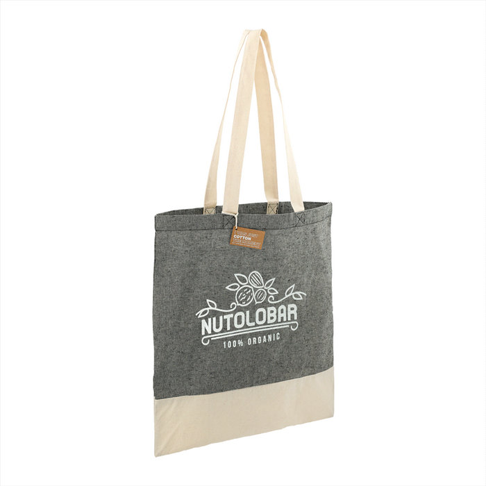 Split Recycled 150ml Cotton Twill Convention Tote - Custom Promotional Product