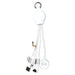 6-in-1 Multi Charging Cable - A 6-in-1 multi charging cable in white and silver, featuring multiple connectors and a keyring attachment.