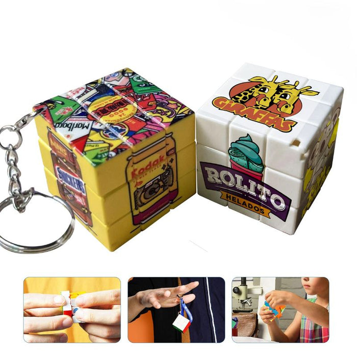 Puzzle Cube 3x3 Keyring - Custom Promotional Product