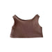 Plush Doll Basic Tank Top - A brown plush doll tank top featuring a simple sleeveless design and sewn edges. It also has a logo.