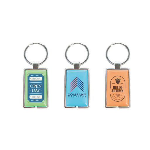 NFC Epoxy Square Tag with Metal Keyring - Custom Promotional Product