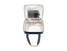 Sachi Insulated 'Cook & Carry' Bag - A blue insulated bag with a silver reflective interior, featuring two handles and an empty compartment.