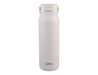 Oasis Sorrento 900ml Vacuum Sipper Bottle - A drink bottle in a soft cream colour with a secure lid and a logo on the side.