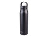 Oasis Sorrento 900ml Vacuum Sipper Bottle - A drink bottle in matte black with a secure lid and a carry handle, featuring a logo on the side.