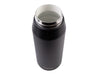 Oasis Capri 750ml Vacuum Quick Release Lid Bottle - A drink bottle featuring a sleek black design with a stainless steel opening and a silver rim. It has a logo.
