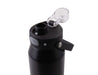 Oasis Capri 1L Vacuum Quick Release Lid Bottle - A drink bottle featuring a black, matte finish with a quick release lid and an attached spout for easy pouring.