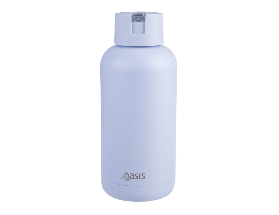 Oasis Moda 1.5L Vacuum Bottle - A drink bottle in a soft lavender shade, featuring a screw top lid and a logo on the side.