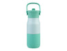 Oasis 400ml Insulated "JNR" Sipper Bottle - A drink bottle in mint green, featuring a two-tone design and a carry handle, with a logo on the base.