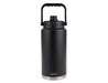 Oasis 3.8L Vacuum Carry Handle Jug - A drink bottle with a black exterior and stainless steel base, featuring a carry handle and a black lid.