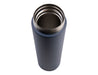 Oasis 480ml Insulated Flip-Top Flask - A drink bottle in navy blue with a stainless steel interior and a flip-top lid. It features a logo.