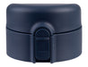 Oasis 480ml Insulated Flip-Top Flask - A drink bottle in navy with a flip-top lid. It features a secure closure and has a branding logo.