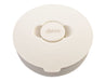 Oasis 950ml Insulated Fresh'N'Go Lunch Bowl - A lunch bowl with a rounded design, featuring a light beige colour and a central button. It has a logo on the top.