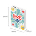 5000mah Square Power Bank - A square power bank in white featuring a colourful design with flowers and the phrase "Love You". Dimensions are 97mm x 64mm x 13.5mm.