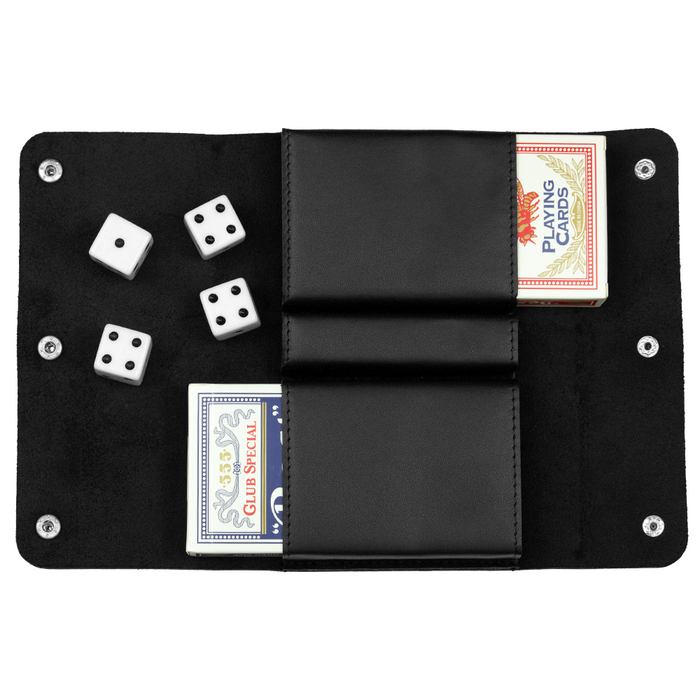 Travel Card Set With Leather Cover - Custom Promotional Product