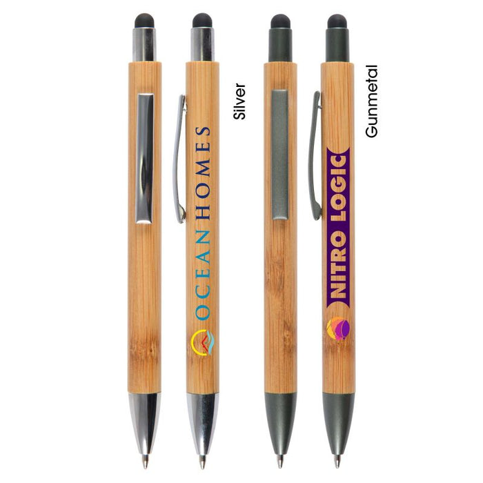 Factory Direct Bamboo Pens with Stylus - Custom Promotional Product