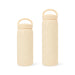 350ML/500ML Double Wall Stainless Steel Drink Bottle with Handle - A drink bottle set featuring a double wall design in a soft beige colour, with handles for easy carrying.