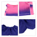 Plush Doll Jersey Outfit (15–17cm Doll) - A plush doll outfit featuring a pink ombre top and a navy blue skirt, with elastic waistband details.