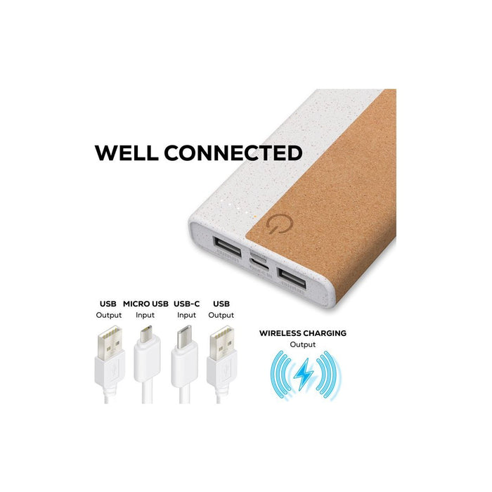 Norfolk 15W Wireless Eco Power Bank - 10,000 Mah - Custom Promotional Product