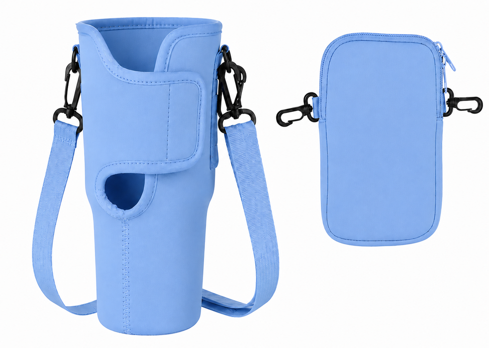40 oz (1,180 ml) Tumbler Carrier Bag with Detachable Phone Pouch
