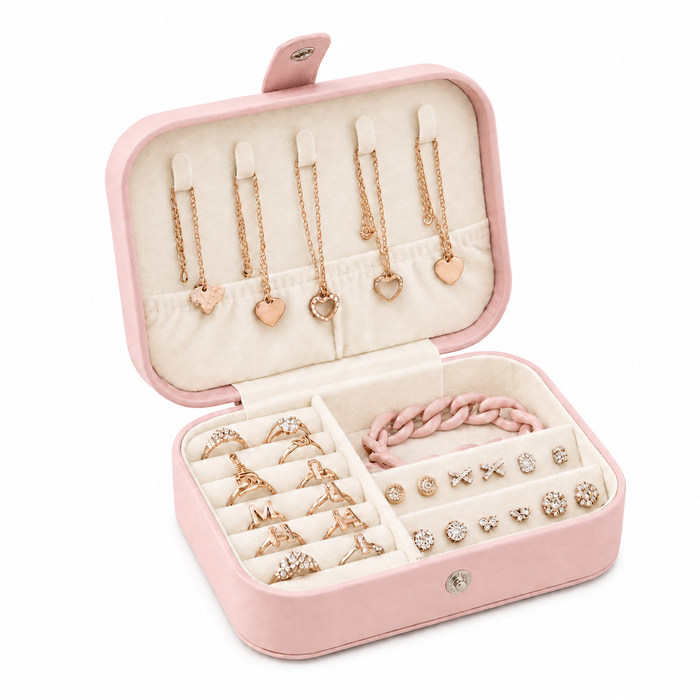 Portable Travel Jewellery Box Organiser Case