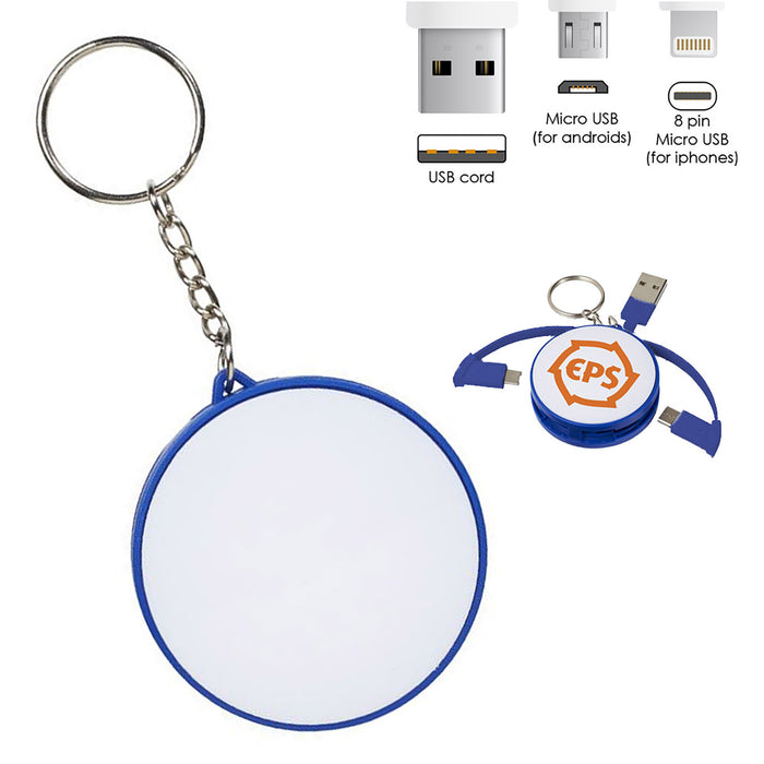 Charging Cable Key Ring - Custom Promotional Product