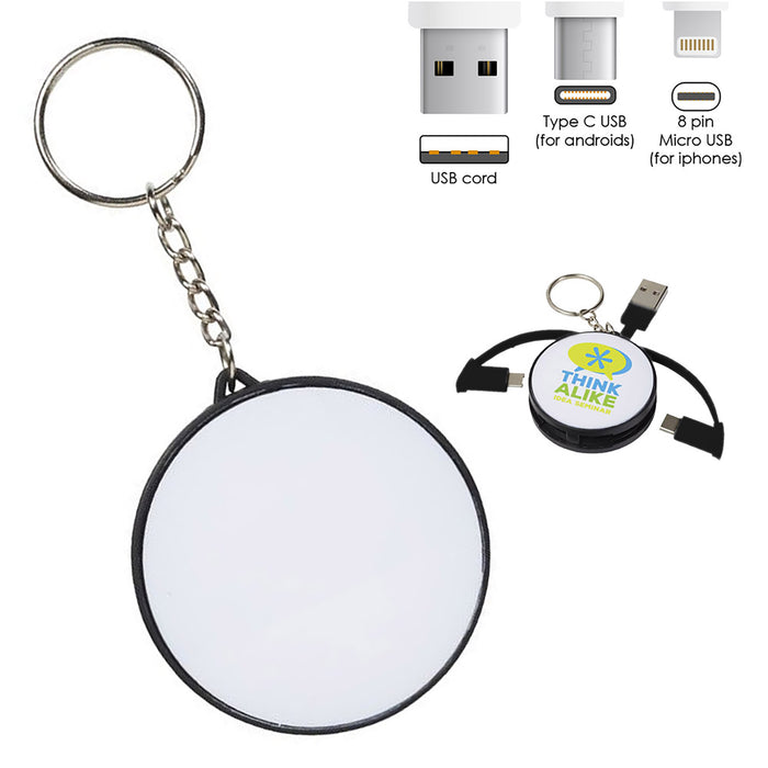 Charging Cable Key Ring - Custom Promotional Product