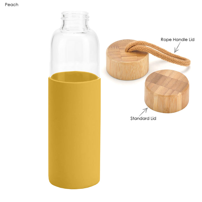 Honya Glass Drink Bottle with Sleeve - Custom Promotional Product