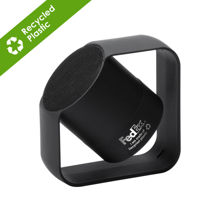 Kobra Wireless speaker - Recycled ABS & Aluminium - Black - Custom Promotional Product