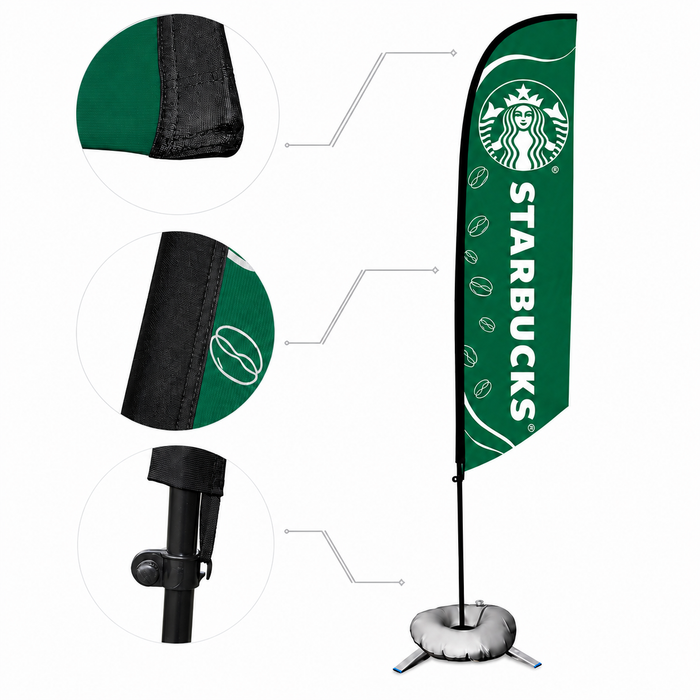 Custom 2.5m Feather Flags