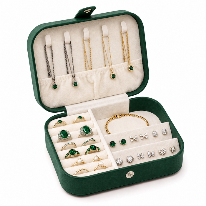 Portable Travel Jewellery Box Organiser Case