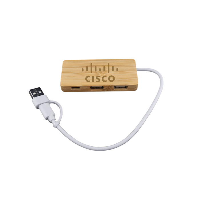 Bamboo USB Hub - Custom Promotional Product