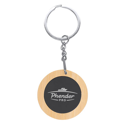Mirage Round Bamboo Keyring - Custom Promotional Product