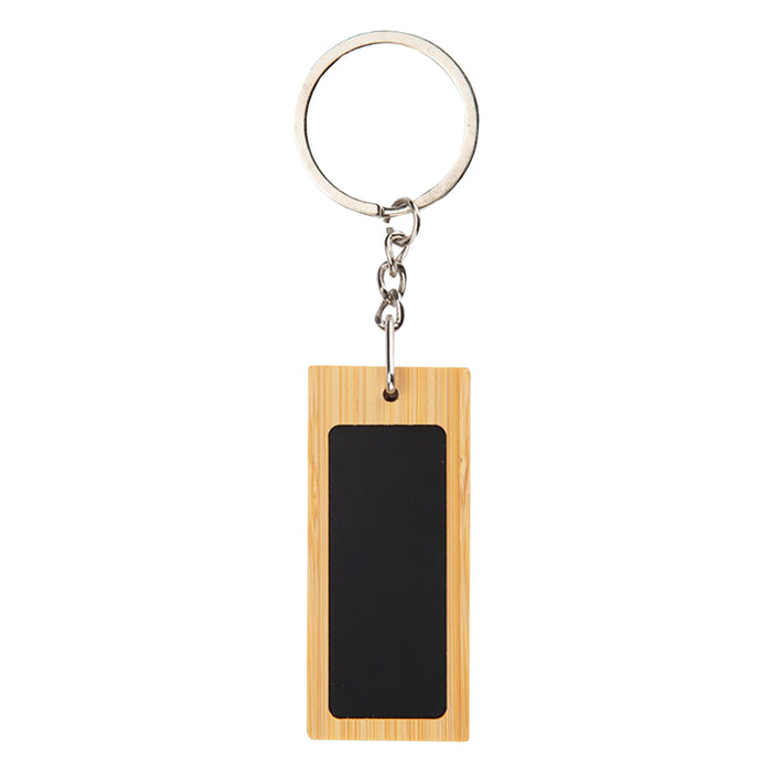 Mirage Rectangular Bamboo Keyring - Custom Promotional Product