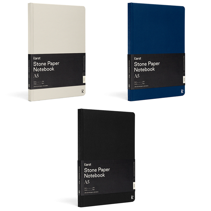 Karst A5 Stone Paper Hardcover Notebook - Custom Promotional Product