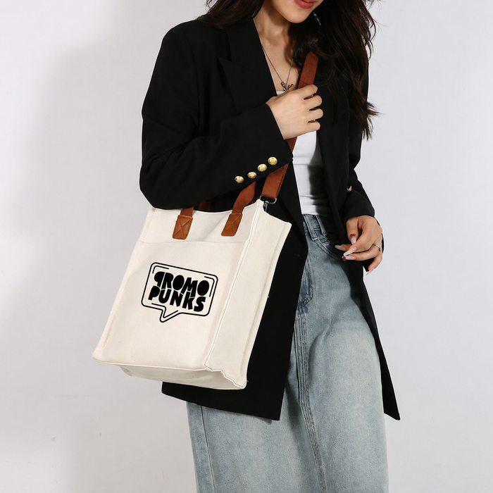 Canvas Crossbody Tote Bag