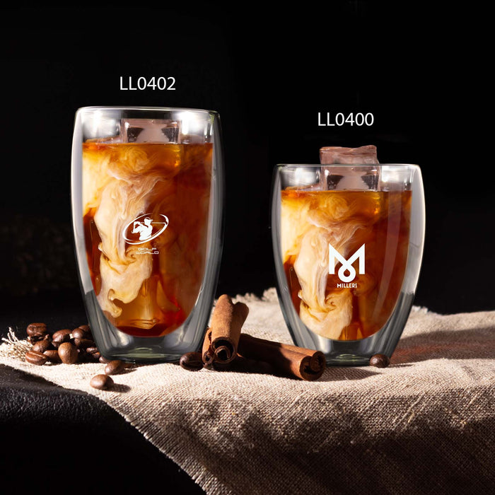 Sierra 350ml Double Wall Glass Cup - Custom Promotional Product