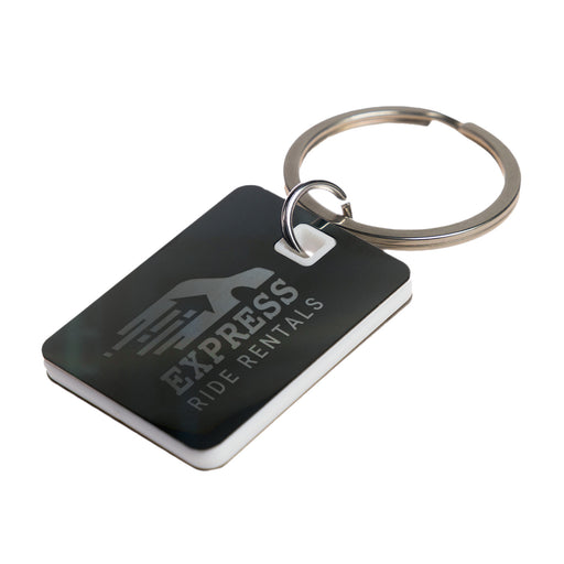 Rectangle Stainless Steel Keytag - Custom Promotional Product