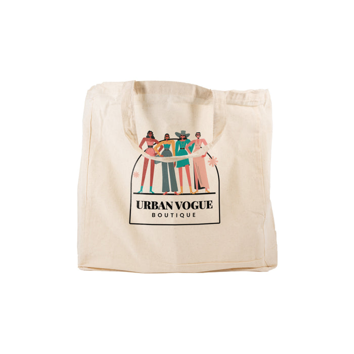 Supa Shopper Short Handle Calico Bag - Custom Promotional Product