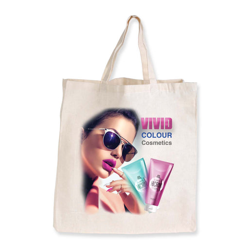 Supa Shopper Short Handle Calico Bag - Custom Promotional Product