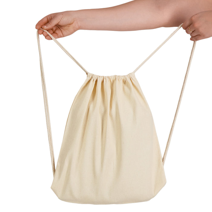 Calico Drawstring Library Backpack - Custom Promotional Product