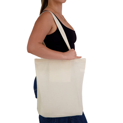 City Shopper Folding Calico Bag (LH) - Custom Promotional Product