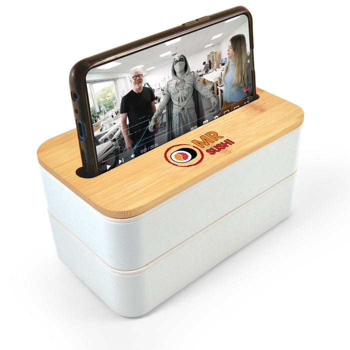 Stax Eco Lunch Box with Phone Holder Lid - Custom Promotional Product
