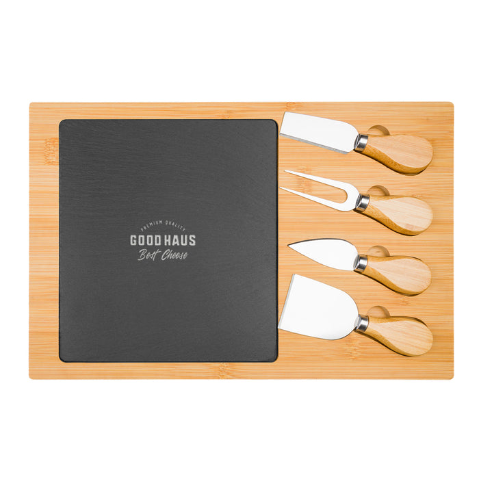 Mosaic Bamboo Slate Cheese Board - Custom Promotional Product