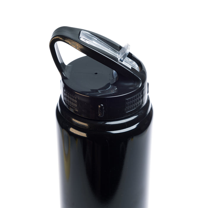 Amore 750ml Bottle - Flip Straw Lid - Black 2