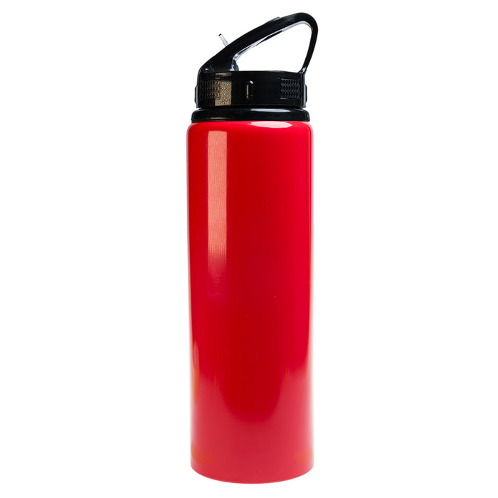 Amore 750ml Bottle - Flip Straw Lid - Red