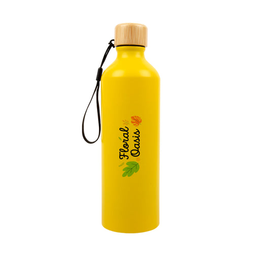 Gelato Aluminium Bottle with Bamboo Lid - Custom Promotional Product