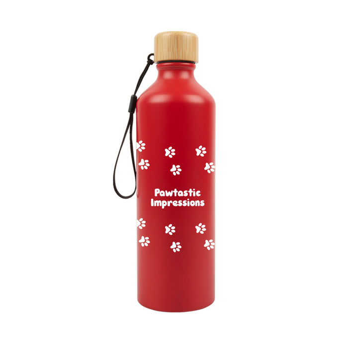 Gelato Aluminium Bottle with Bamboo Lid - Custom Promotional Product