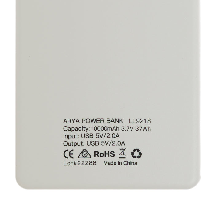 Arya 10,000mAh Power Bank - Custom Promotional Product