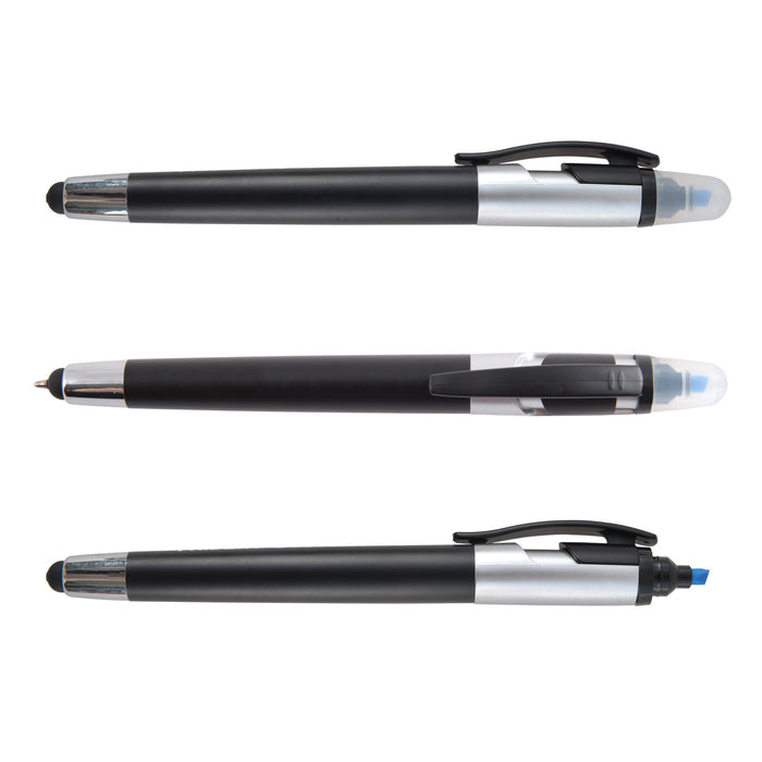 Trident Pen / Stylus Highlighter - Custom Promotional Product