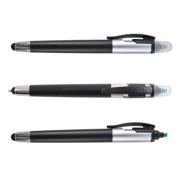 Trident Pen / Stylus Highlighter - Custom Promotional Product